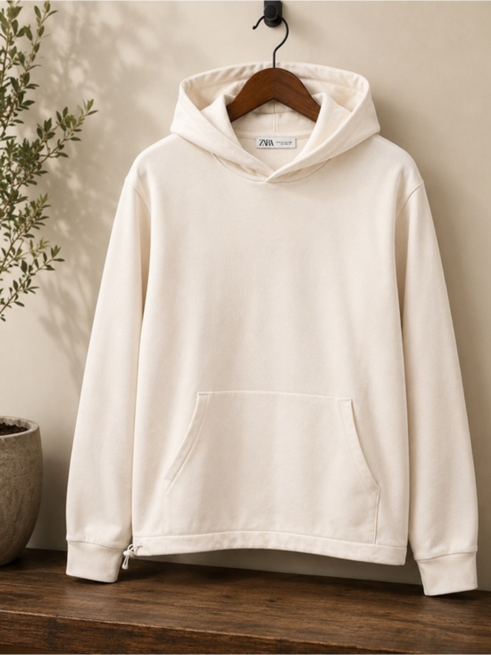 Zara Men Off-White Hoodie